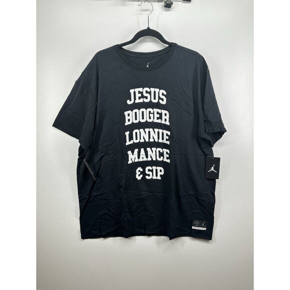 NIKE JORDAN JUMPMAN JESUS BOOGER LONNIE MANCE SIP He Got Game T SHIRT Black XXL - Picture 1 of 9
